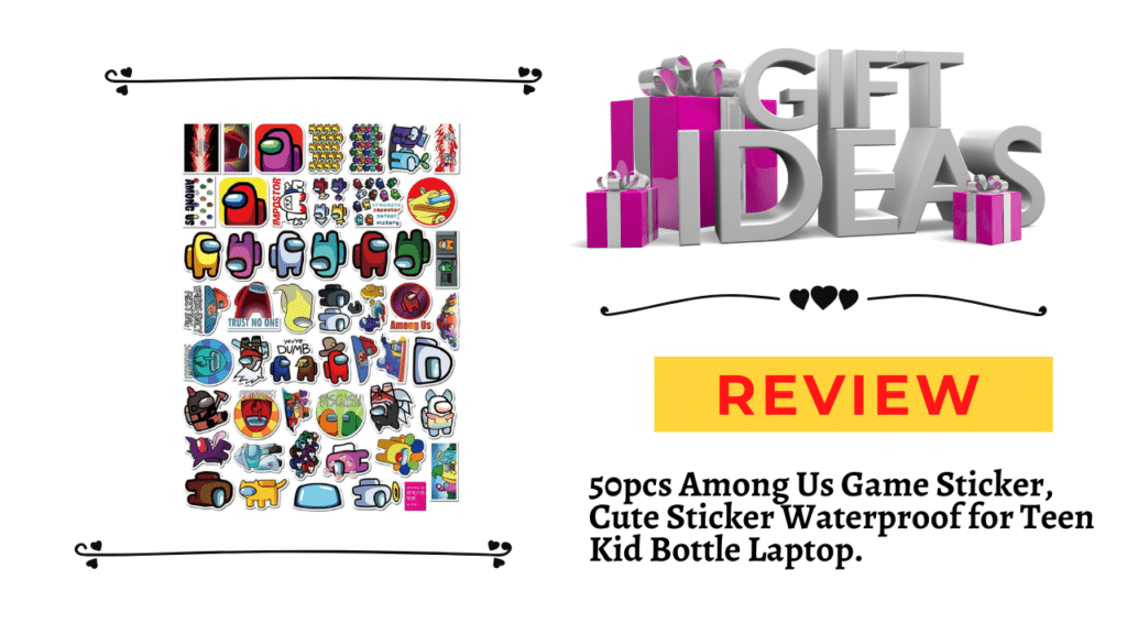 50pcs Among Us Game Sticker, Cute Sticker Waterproof for Teen Kid Bottle Laptop