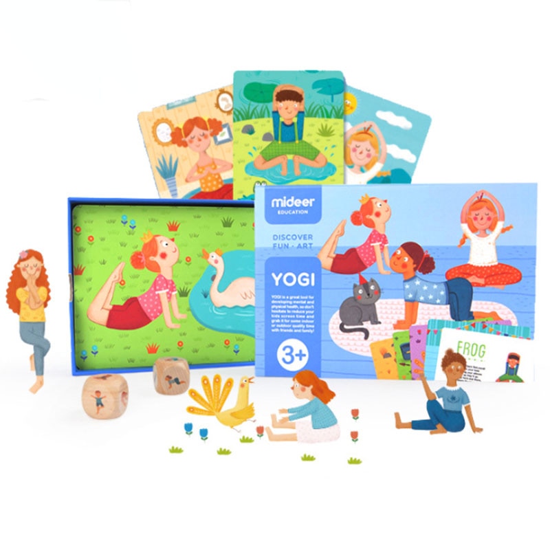 Family Yoga Game Of Flexibility Balance Yoga Pose Cards Visual Baby Fitness Parent-child Interaction Educational Toys