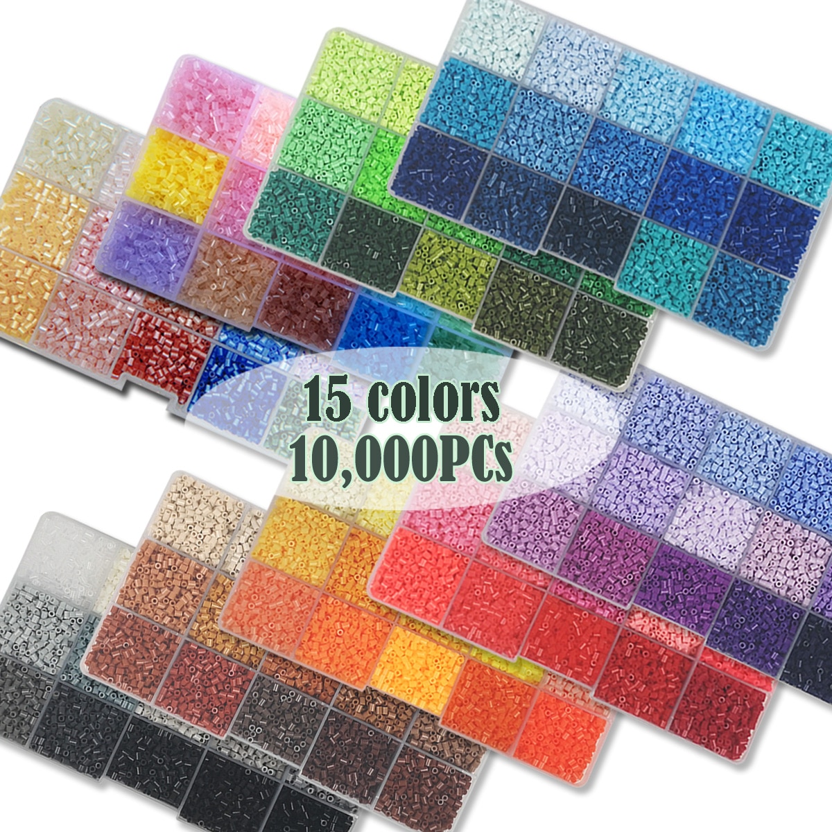 15color 10,000PCS 2.6mm mini beads Hama Beads Iron Beads Pixel Art Puzzle High Quality Gift For Child DIY hobbies Children Toys