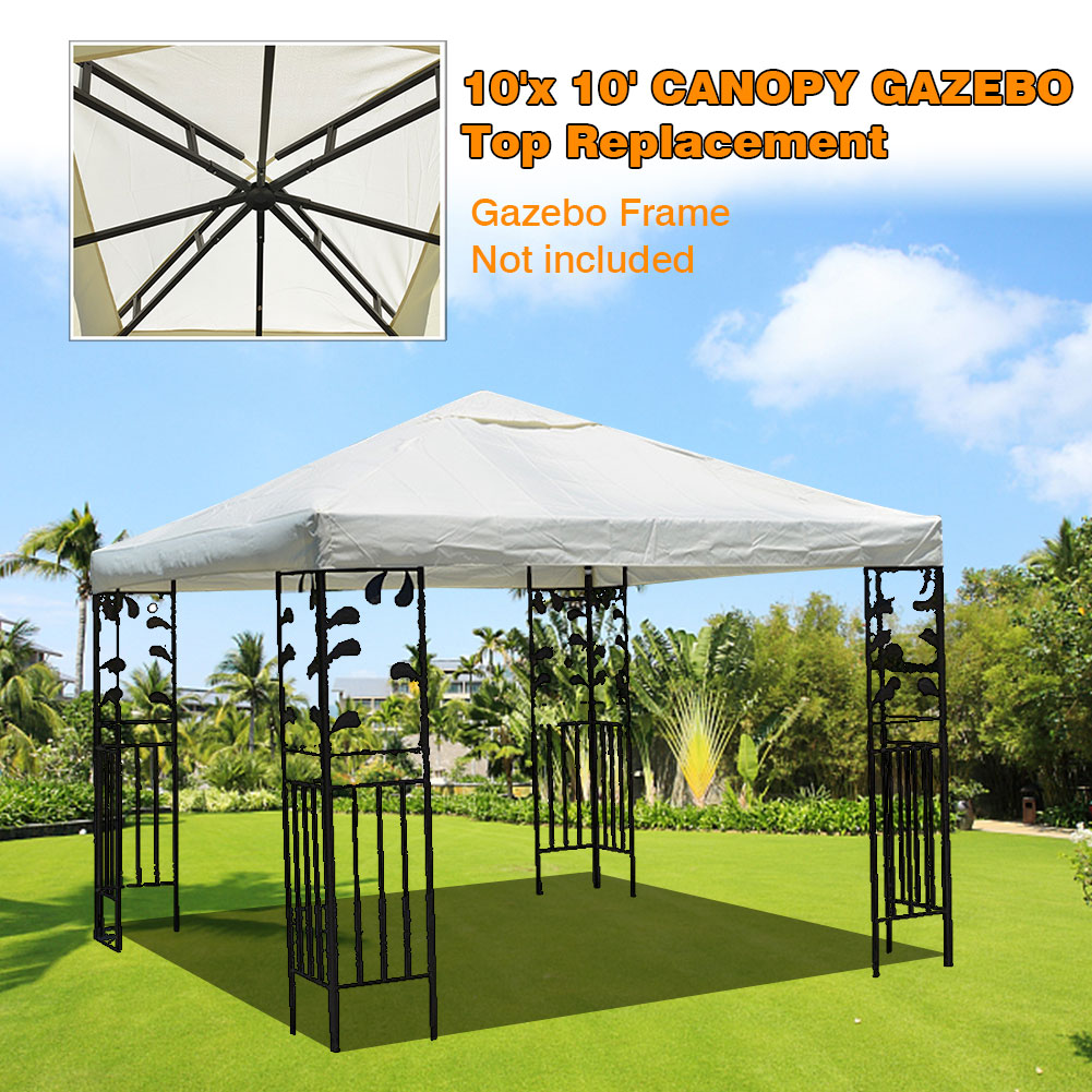 3x3M Canvas Camping Hiking Sun Shelter Outdoor Tent Canopy Top Roof Cover Patio Sun Shade Cloth Shade Shelter Replace Part
