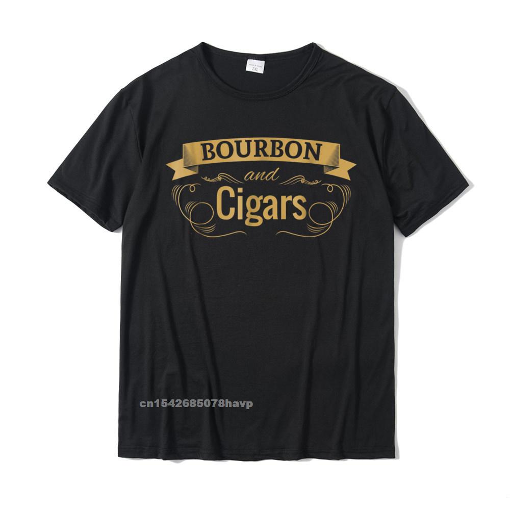 Funny Bourbon Cigar Lover Smoking Gift T-Shirt Men Grandpa Cotton T Shirts For Men Design Tops & Tees Coupons Classic