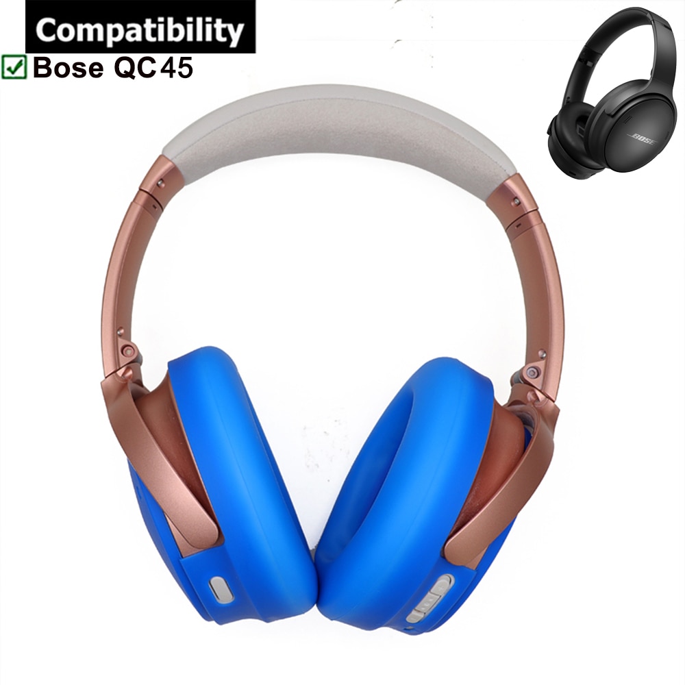 1Pair Protective Silicone Case Sweatproof Reusable Washable Cover Skin for Bose QuietComfort 45 QC45 Headphones
