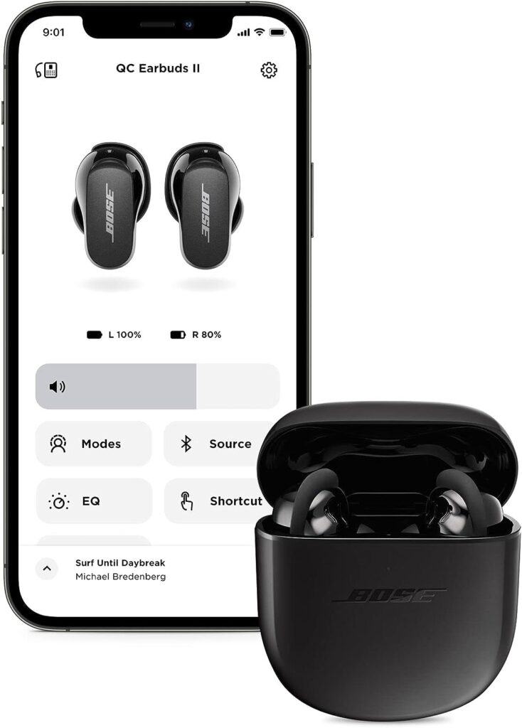 Bose QuietComfort Earbuds II, Wireless, Bluetooth, World’s Best Noise Cancelling In-Ear Headphones with Personalized Noise Cancellation  Sound, Triple Black
