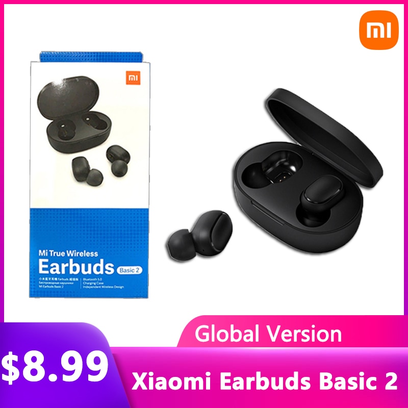 Global Version Xiaomi Redmi Earbuds Basic 2 Wireless Bluetooth Headphones Mi Earphones With Microphone Laptop For Android Iphone