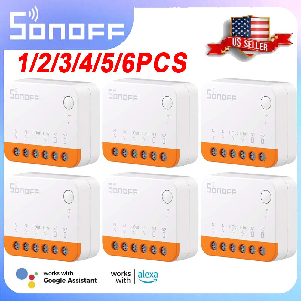 1-6X SONOFF MINI R4 WiFi Smart Switch 2-Way Smart Home R5 S-MATE Switch Lot