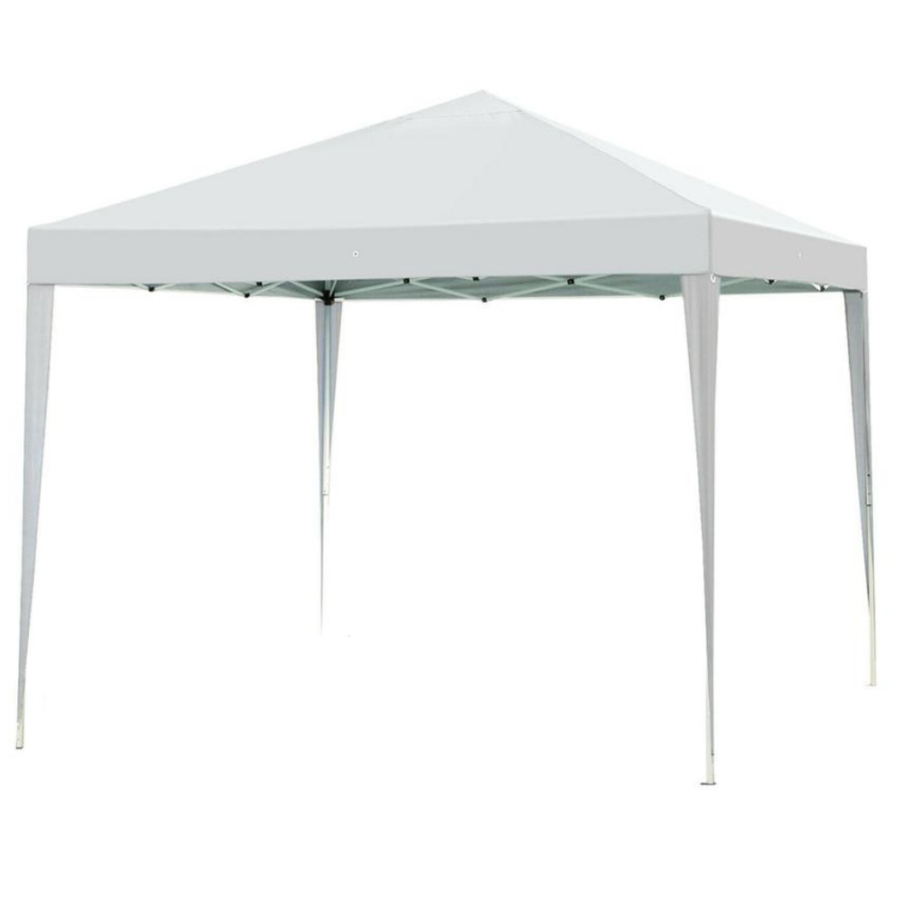 10' X 10' Canopy Tent Gazebo with Dressed Legs, White