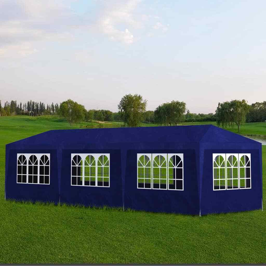 10'x30' Party Wedding Outdoor Patio Tent Canopy Heavy Duty Gazebo Event Blue