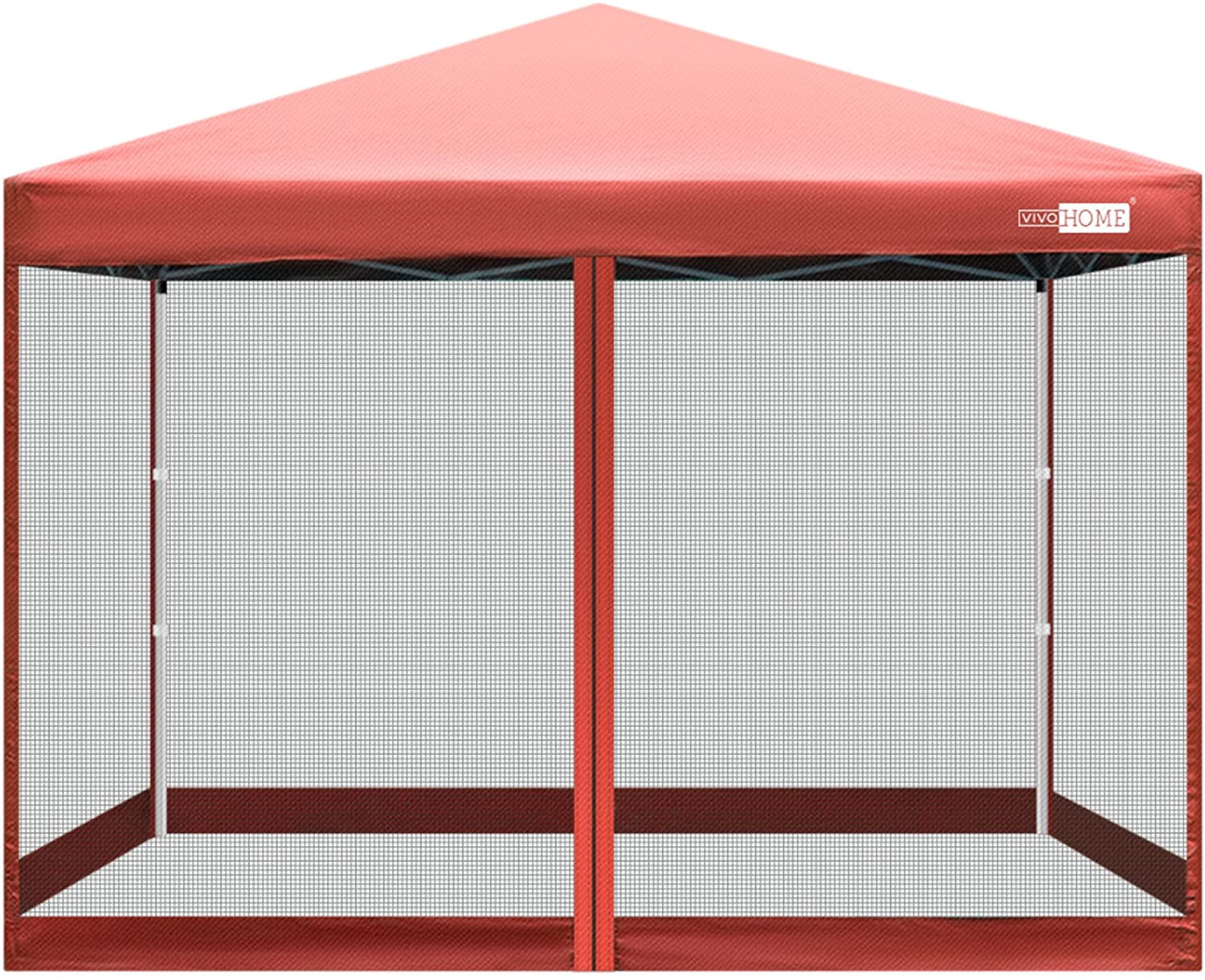 210D Oxford Outdoor Easy Pop up Canopy Screen Party Tent with Mesh Side Walls Re