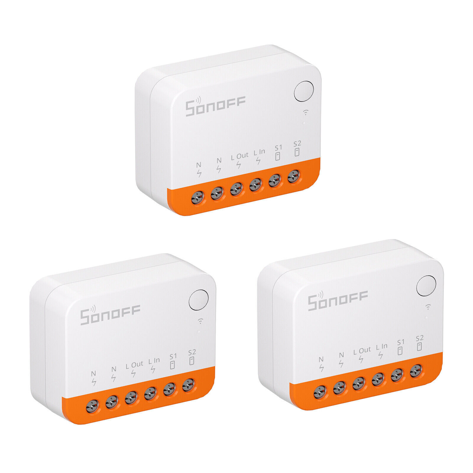 3x SONOFF MINI R4 WiFi Smart Switch 2-Way,Smart DIY Switch, Relay Mode,WiFi 2.4G