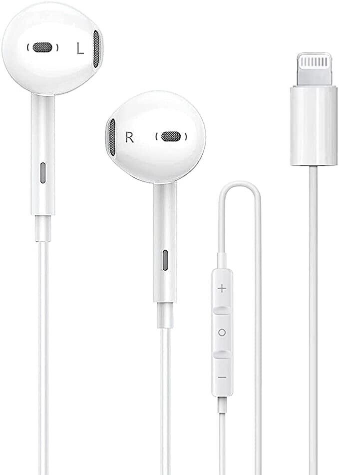 Apple Earpods with Lightning Connector Earbud Headphones Wired for iPhone! NEW!