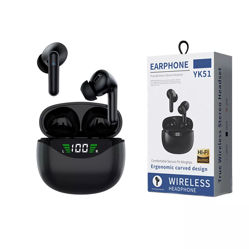 Bluetooth Earbuds Headset 5.3 Wireless Noise Cancelling with Charging Case