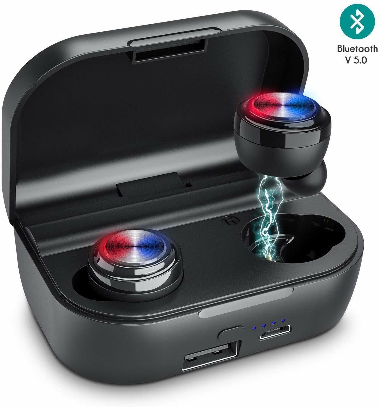 Bluetooth Headphones V 5.0 Wireless Earbuds with Multi-Function Charging Case