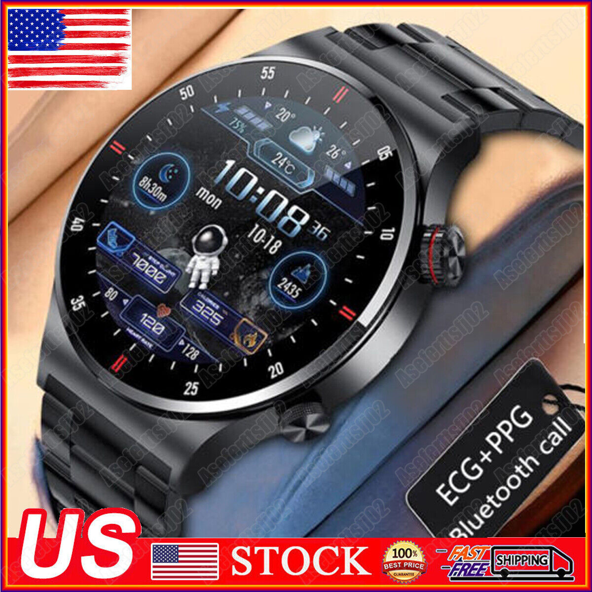 Bluetooth Talking Smart Watch Waterproof HD Screen For Android IOS System 2023