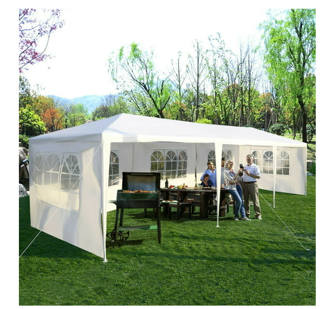 Costway 10'X30'Party Wedding&camping Tent Canopy Heavy Duty Pavilion 5 Sidewall
