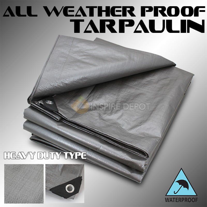 Heavy Duty Tarp Poly Canopy Tent Shelter Reinforced Resistant Cover Tarpaulin