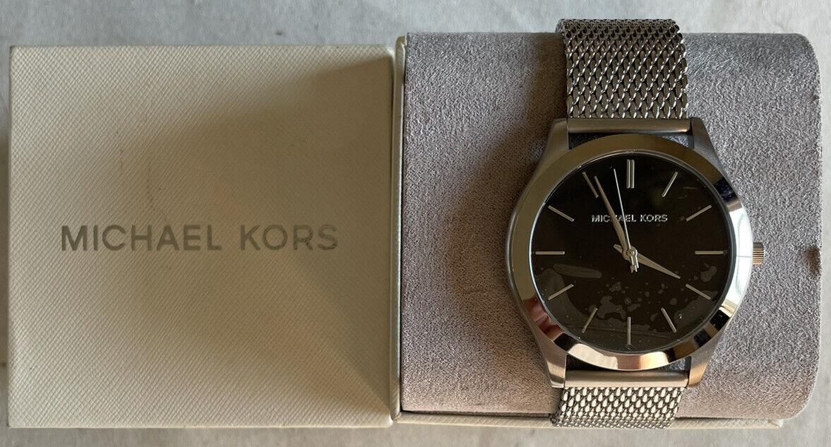 Michael Kors Men's Slim Runway Silver Stainless Steel Watch MK8606