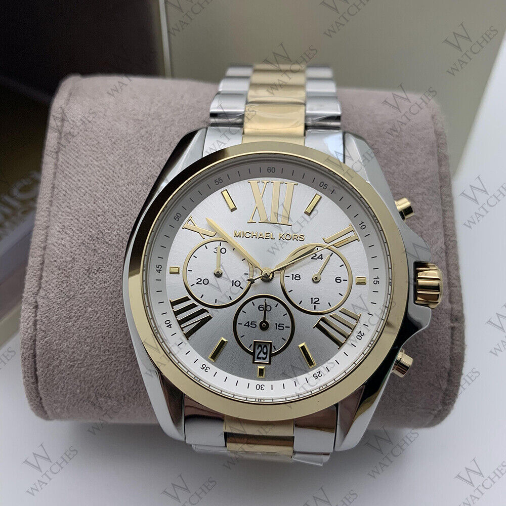 Michael Kors MK5627 Bradshaw Chronograph Silver Gold-tone Bracelet Women's Watch