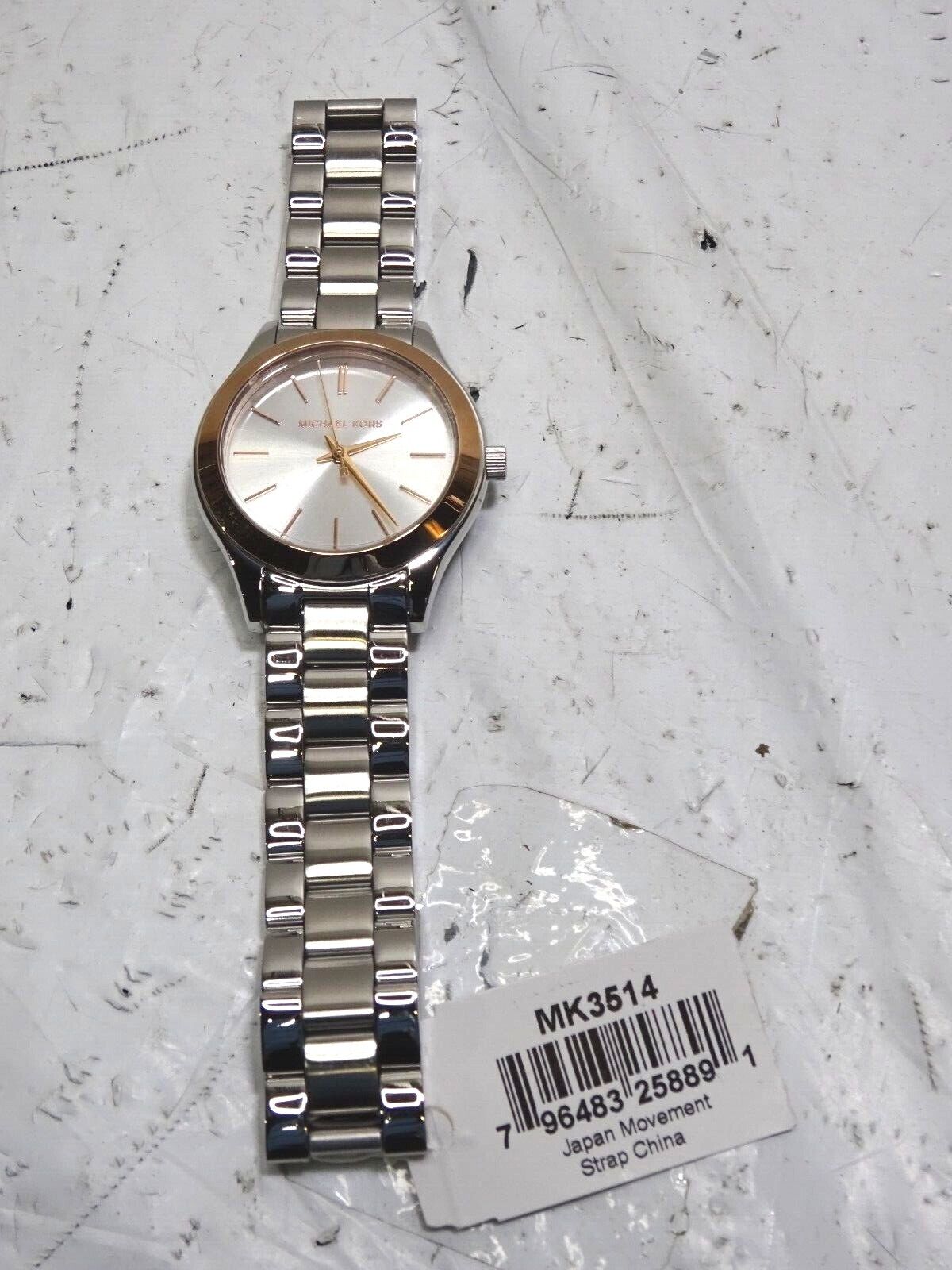 MICHAEL KORS Slim Runway MK3514 Silver Dial Lady's Watch Genuine