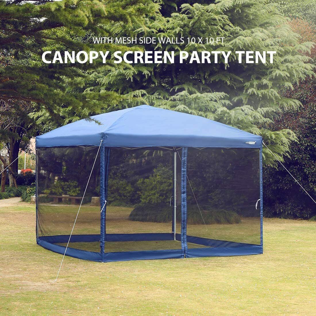 Outdoor Gazebo Canopy 8'x8' Pop Up Party Weddding Tent w/ Mesh Mosquito Net