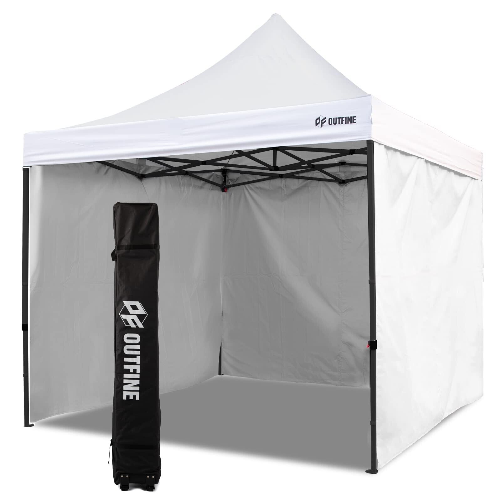 OUTFINE Canopy 10x10 Pop Up Commercial Canopy Tent with 3 Side Walls Instant ...