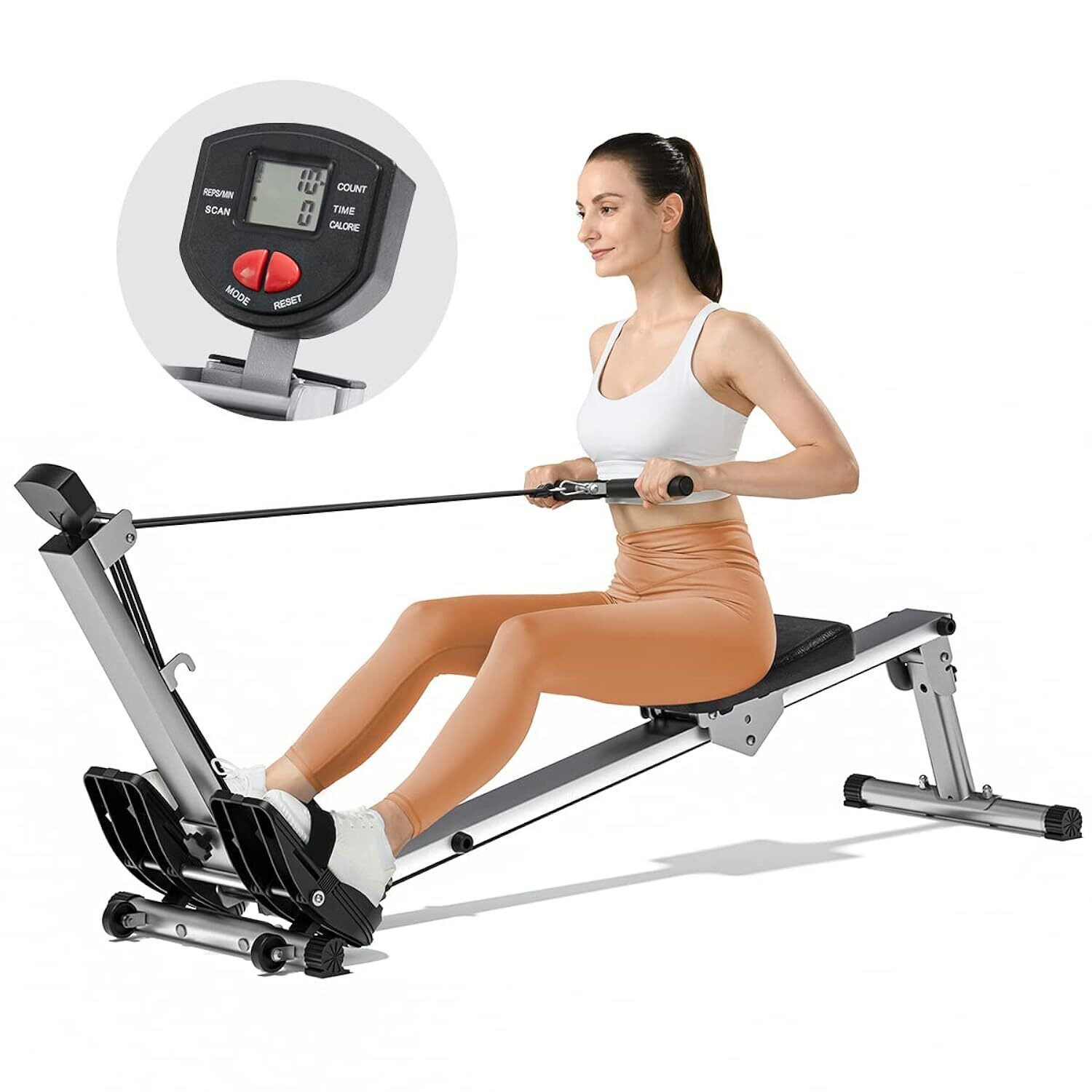 Rowing Machine For Home Use, Foldable Rowing Machinefor Full Body Exercise Car