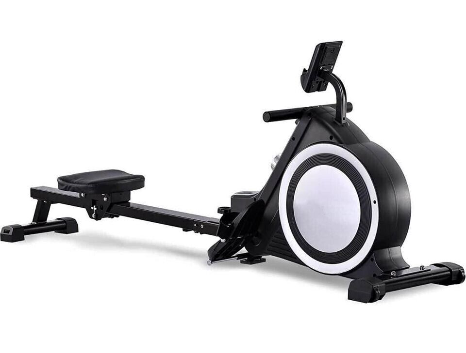 Rowing Machine, LCD Monitor and Tablet Stand, Foldable Extendable