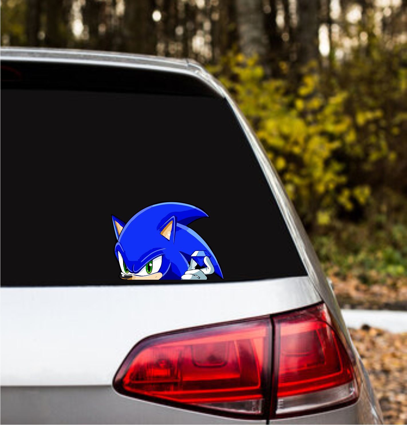 Sonic the Hedgehog Peeker Peek Bumper Window Vinyl Decal Anime Sega Stickers