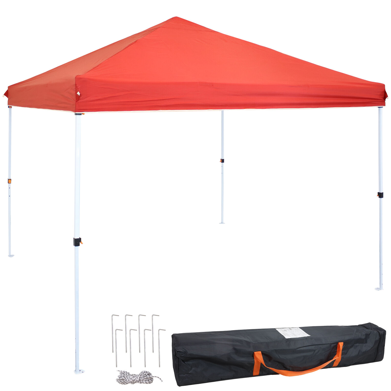 Standard Pop-Up Canopy with Carry Bag - 12 ft x 12 ft - Red by Sunnydaze