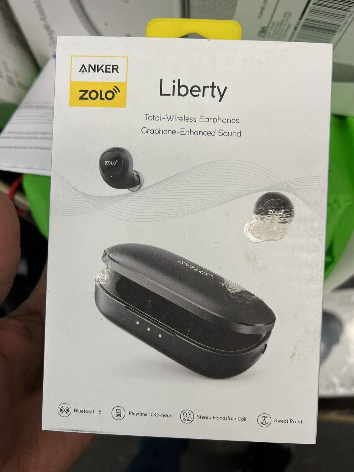 Zolo By Anker Liberty True Wireless Headphones Black -With Memory Foam Tips