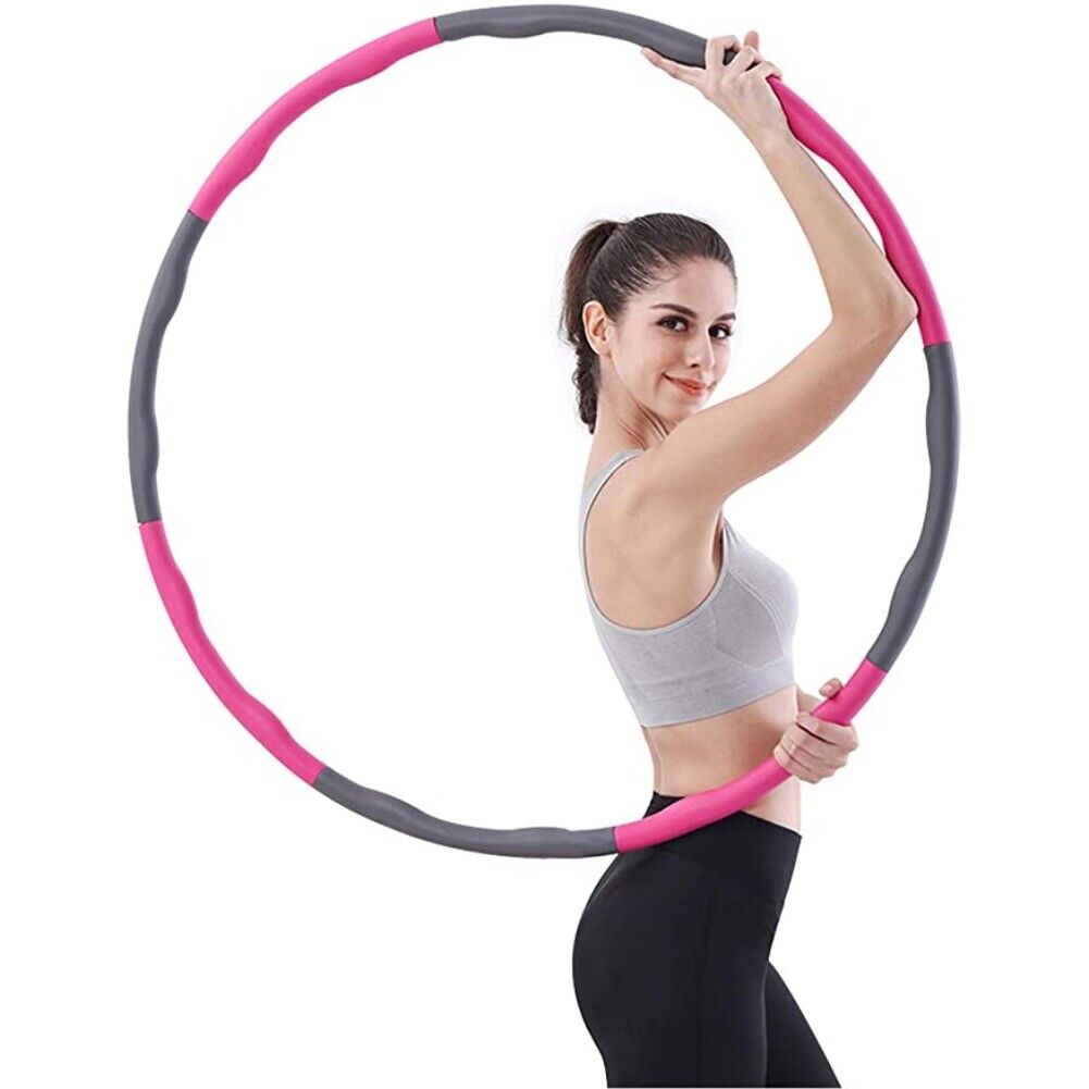 Adjustable Detachable Exercise Fitness Adults Women 2.6lb Weighted Hoops