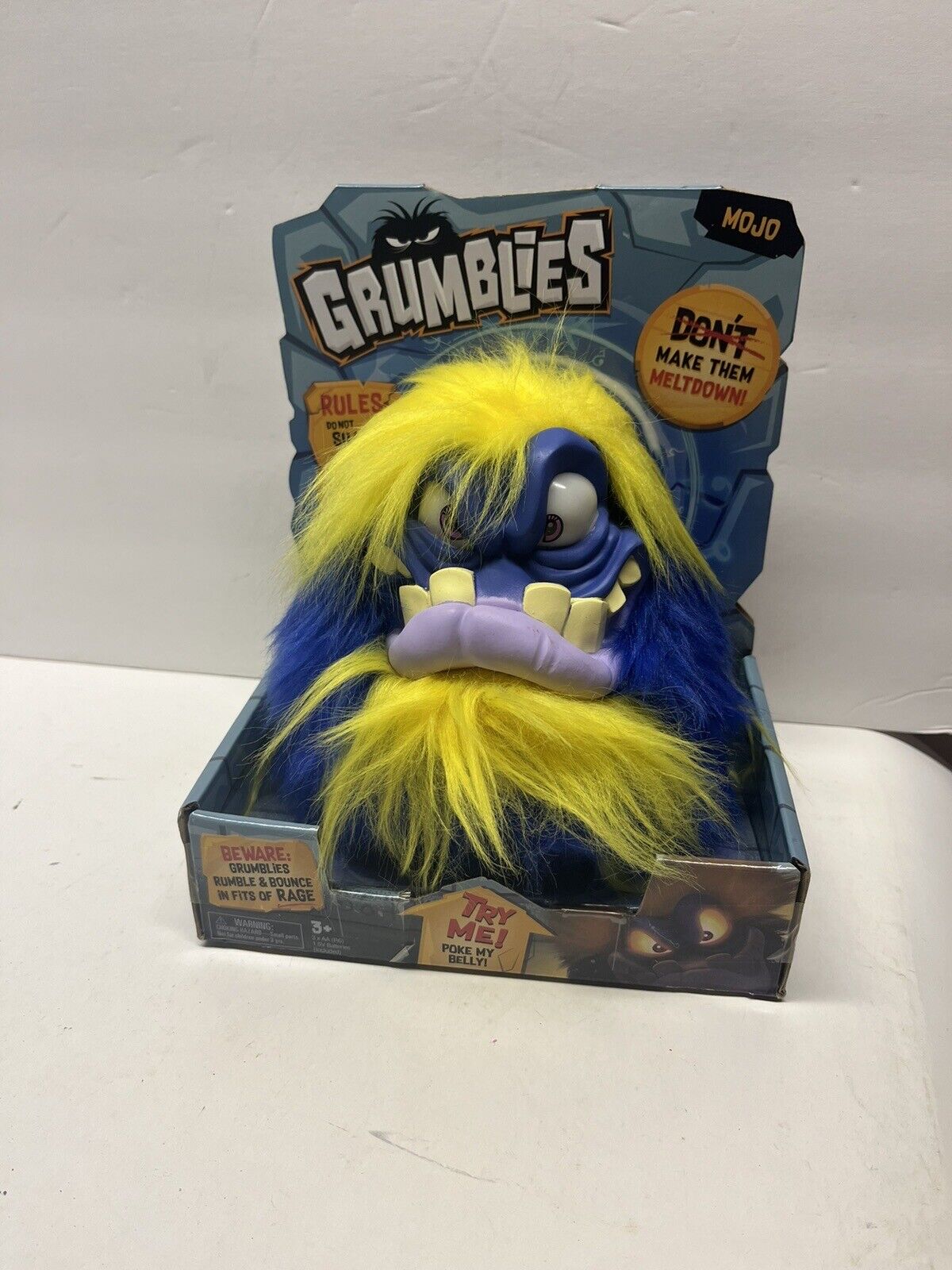 Grumblies MOJO Blue Plush Interactive Monster Toy Kids Doll NEW!