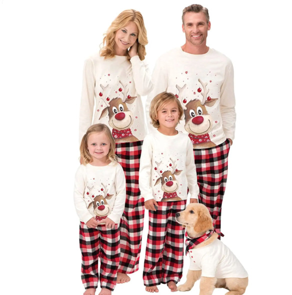 Pijamas Para La Familia De Reno Conjunto De Ropa Para Dormir A La Moda 2023 USA