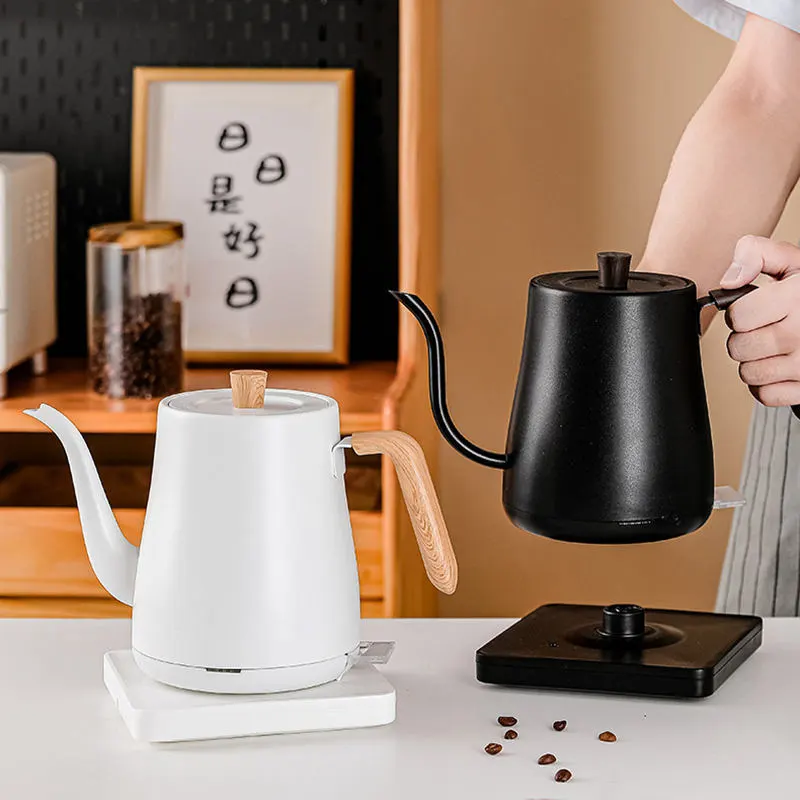 0.8L Electric Drip Coffee Kettle Stainless Steel Teapot Precise flow control Hand Drip Gooseneck Kettle Hand-brewed coffee Maker