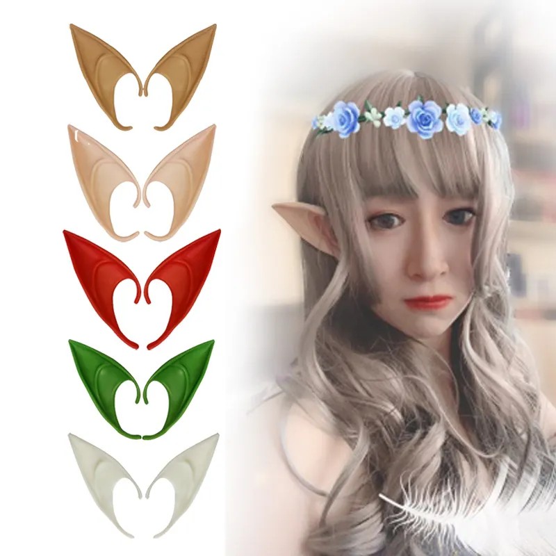 1 Pair Long Elf Ears Fairy Cosplay Accessories Halloween Party Costume Mysterious Angel Latex Pointed Tips False Lug Props