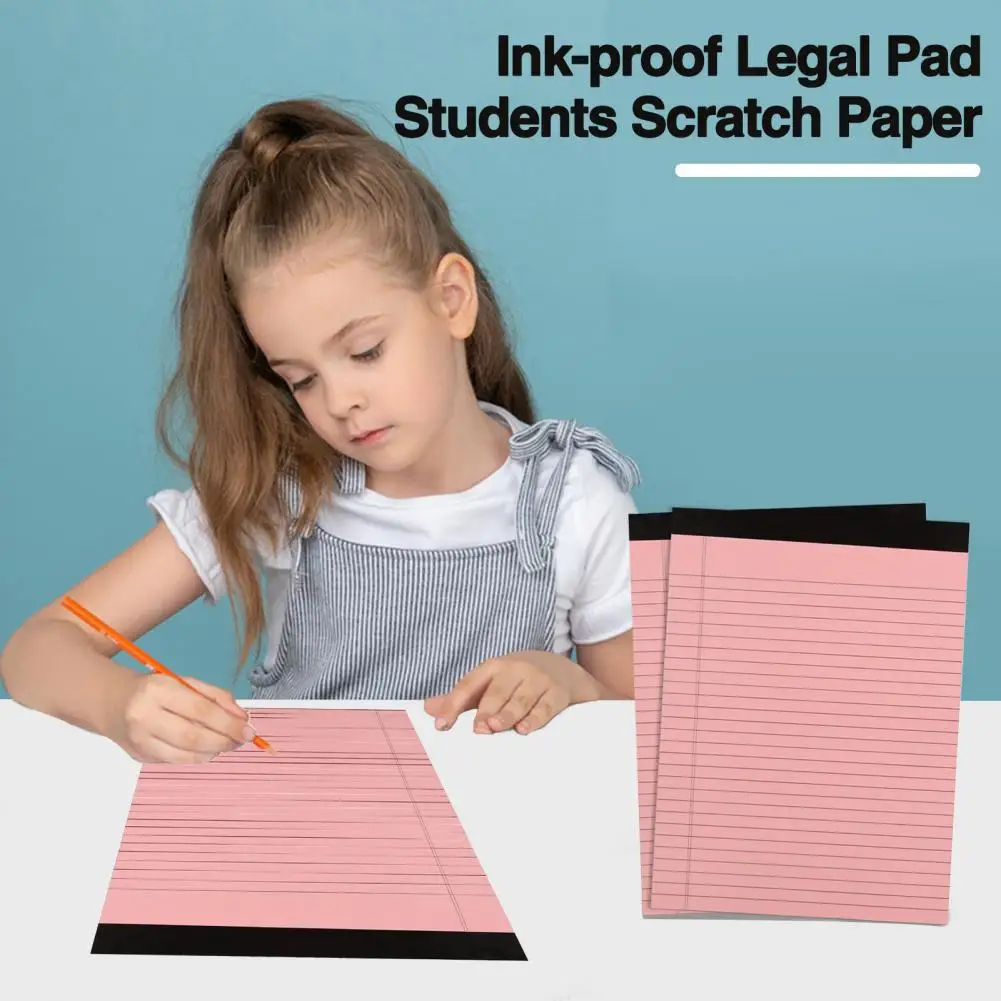 21x35.5CM 80gsm Lined Legal Pad 50 Pages No Bleed Ink-proof Thick Tear-off College Office Scribbling Book Note Scratch Paper