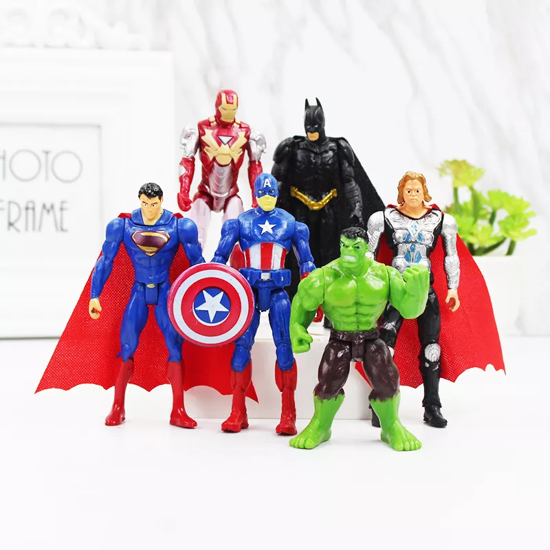 6pcs/set 9-10cm Marvel Avengers superhero Infinity War Iron Man Hulk American Captain Thor Super Heroes Figures Toys