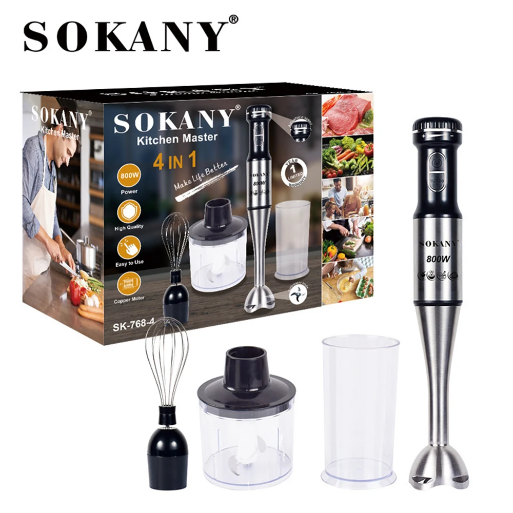 800W 4 in 1 Portable Blender Electric Mixer Machine Juicing Meat Grinder Food Processors Cooking Stick Stirring Rod For Kitchen
