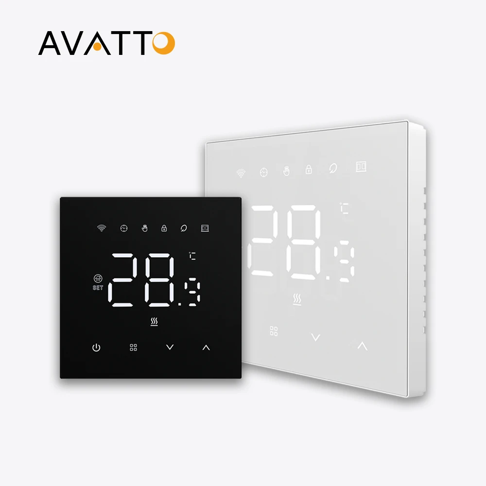 AVATTO Tuya WiFi Heating Thermostat 220v,Smart Electric Water Floor Heating Temperature Controller for Google Home Alexa Alice