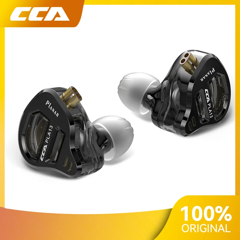 CCA PLA13 Metal Wired Headphone In Ear Monitor Earbuds Earphone HiFi Music Bass Best Sport Orthodynamic Headset With Microphone