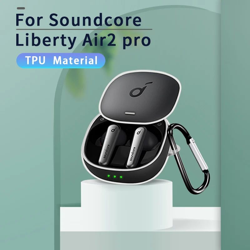 Clear TPU Case For Anker Soundcore Liberty Air 2 Pro Case Cover Wireless Earphone Protective Sleeve Flexible Washable Skin Hook