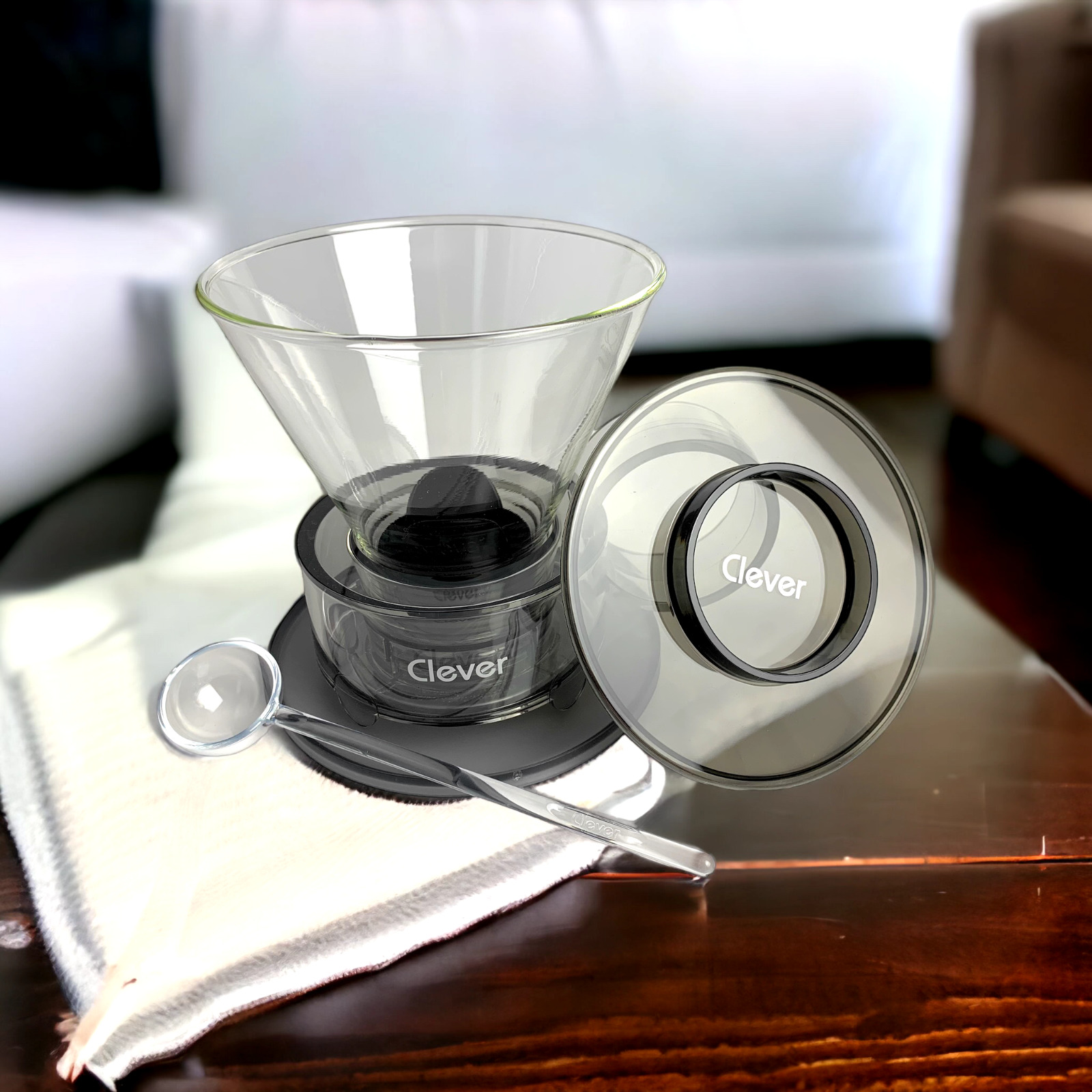 Clever Dripper Glass Style Genuine Coffee Maker Hassle-Free Pour Over 18 Fl Oz.
