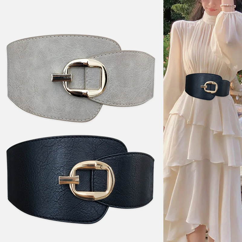 Designer Belts For Women High Quality Plus Size Stretch Cummerbunds Waistband Big Wide Elastic Corset Belt For Coat Dress