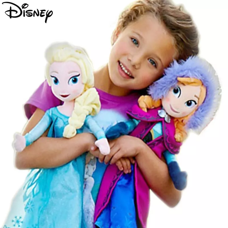 Disney 40/50cm Frozen2 Princess Anna Elsa Dolls Snow Queen Anna Elsa Doll Toys Stuffed Frozen Plush Kids Toys Christmas Gifts