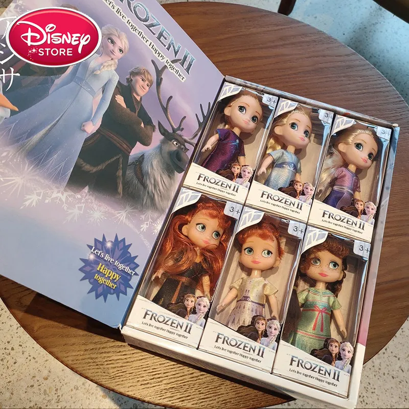 Disney Frozen 2 Princess Anna Elsa Dolls Snow White Belle Rapunzel Toys for Girls Baby Doll Toy Children Gift