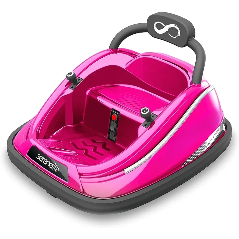 Electric Bumper Car for Kids - 12V Rechargeable Ride On Vehicl w/ 2 Driving Modes, Safety Belt, LED Lights, 360 Degree Spin