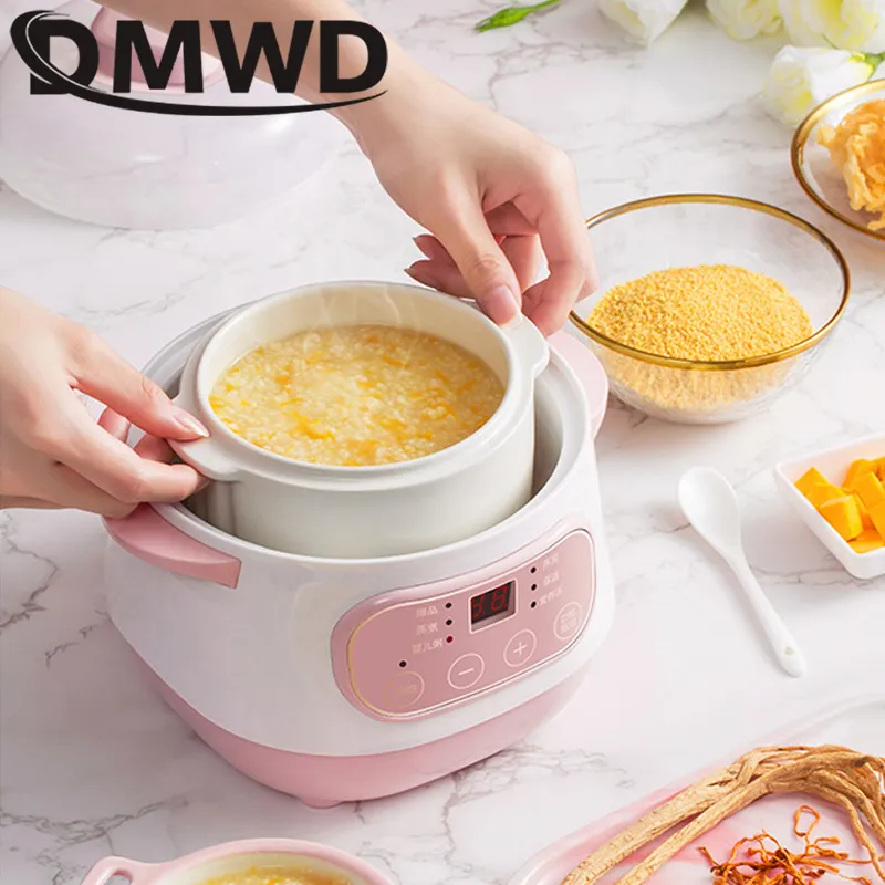 Electric Slow Cooker Food Steamer Ceramic Pot Multifunction BirdNest Soup Stew Pregnant Tonic Baby Supplement Heater Warmer 110V