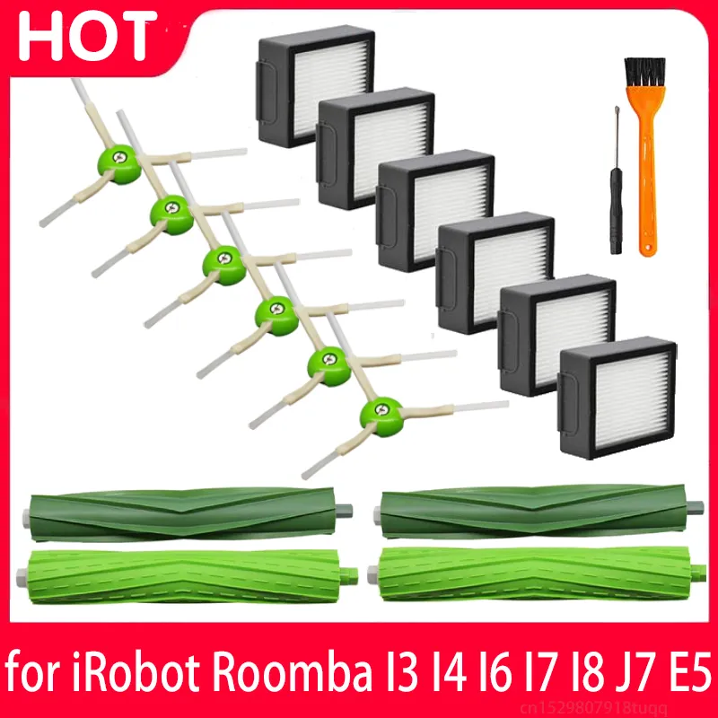 for IRobot Roomba I7 I8 E5 E6 I3 J7 I6 Robot Vacuum Cleaner Accessories Main Side Brush Spare Parts