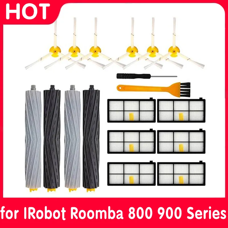 For iRobot Roomba Parts Kit Series 800 860 865 866 870 871 880 885 886 890 900 960 966 980 Main Side Brush Hepa Filter Dust Bag