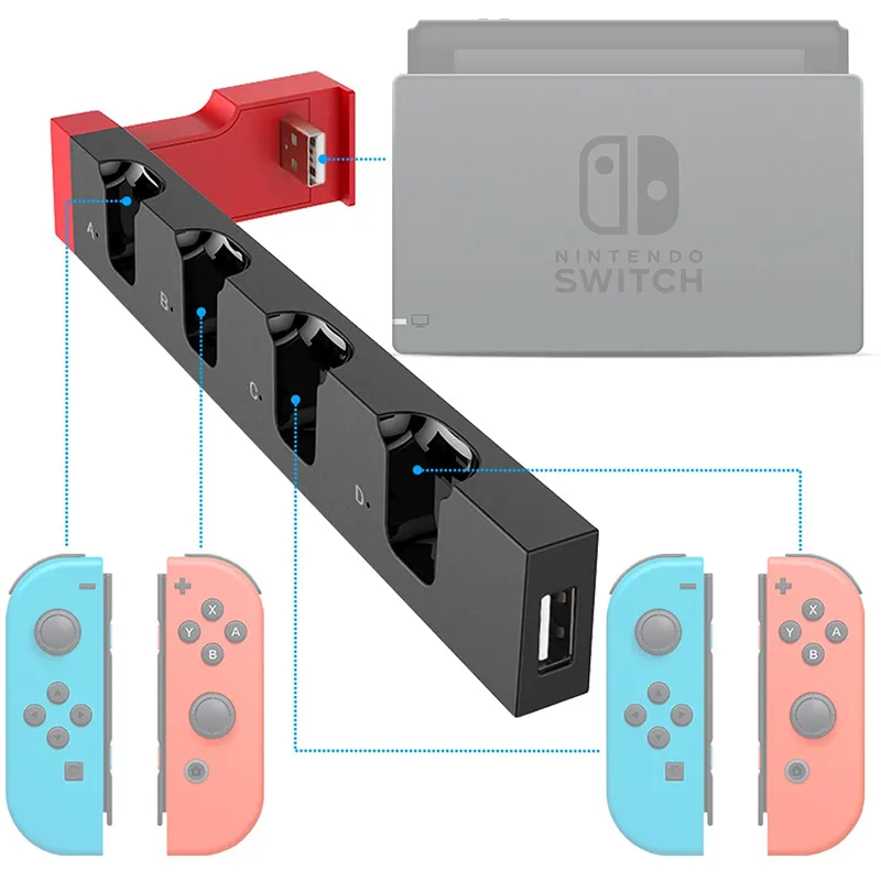 for Nintendo Switch Joy Con Controller Charger Dock Stand Station Holder Switch NS Joy-Con Game Support Dock for Charging