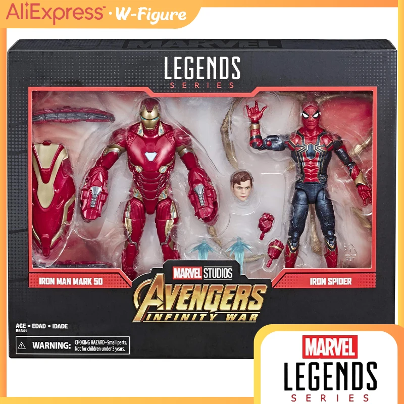 Hasbro Marvel Legends Series Avengers: Infinity War 6" 80Th Anniversary Iron Man Mark 50 & Iron Spider Collectible Figure 2 Pack